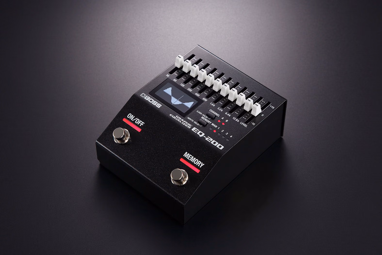 A vintage wah pedal, whose rocking treadle sweeps a filter's cutoff frequency across the spectrum in real time.