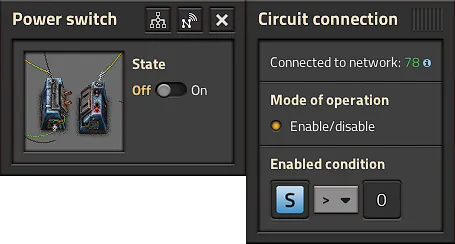 A wiki diagram of a power switch circuit wired to isolate a backup generator until a latched signal reaches 1