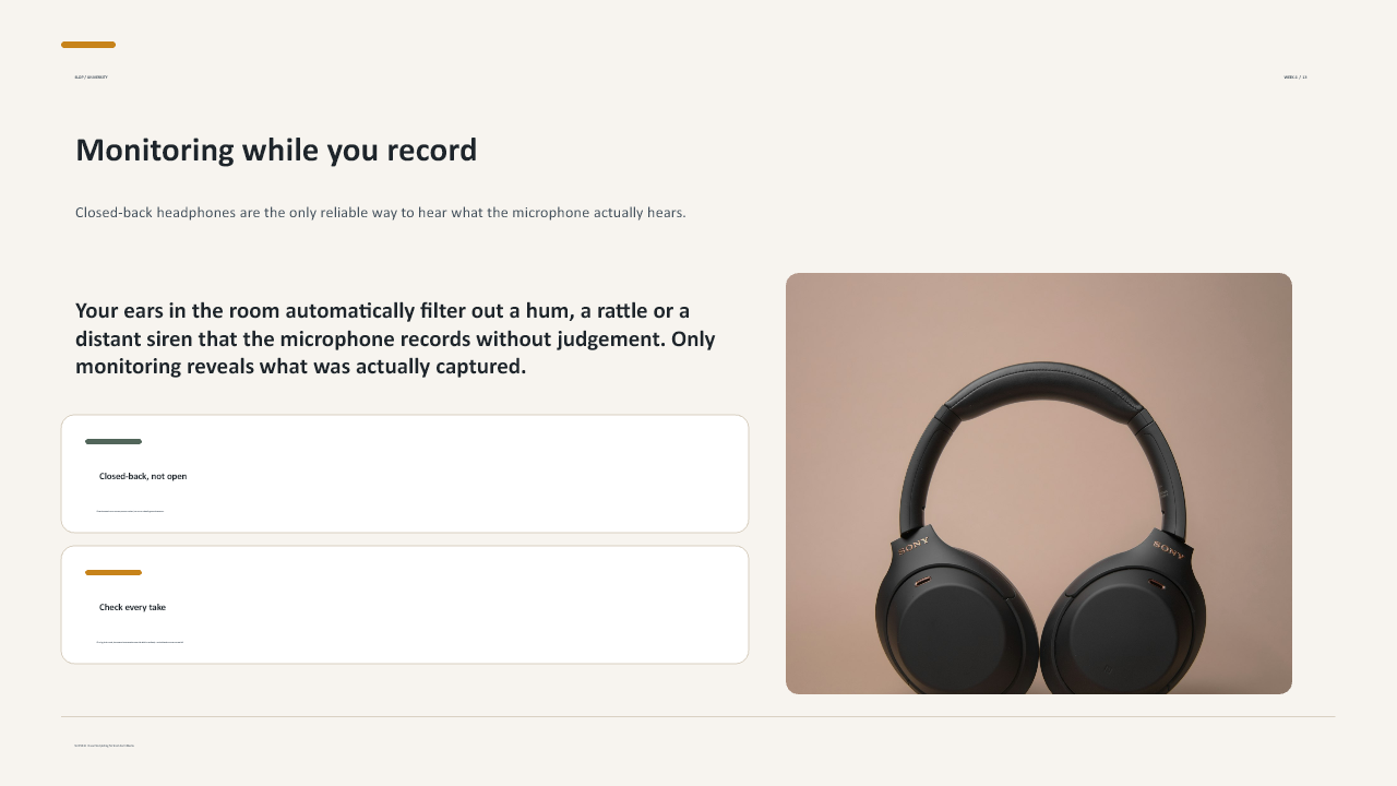 Slide 13 of 27: Week 4 Recording Sound