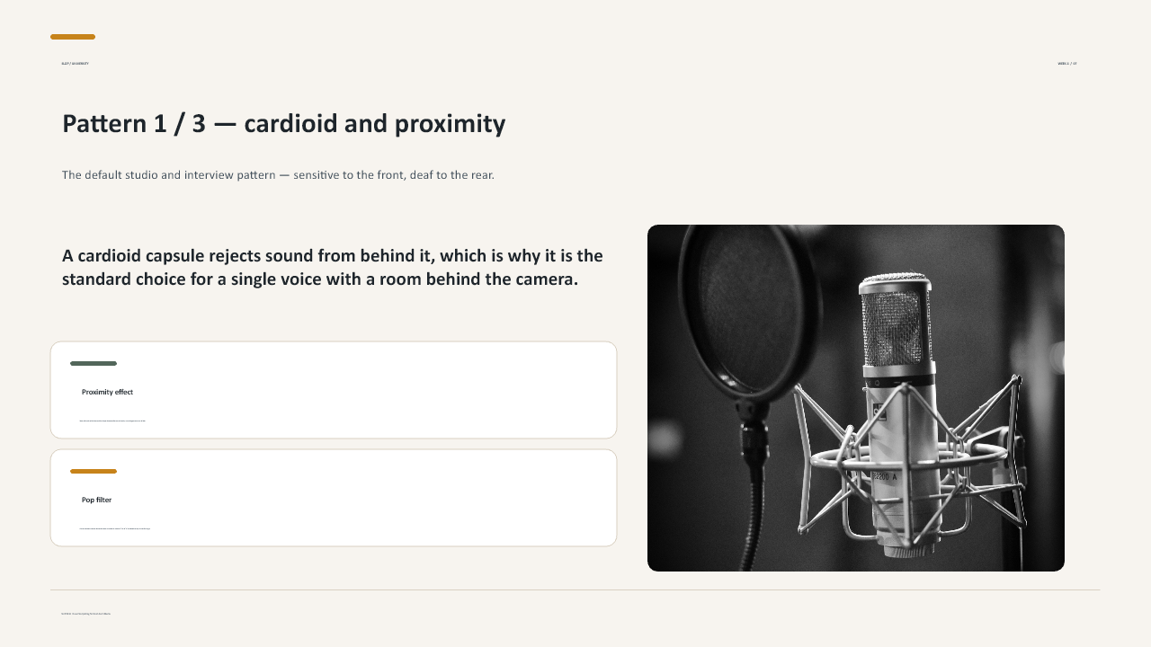 Slide 7 of 27: Week 4 Recording Sound
