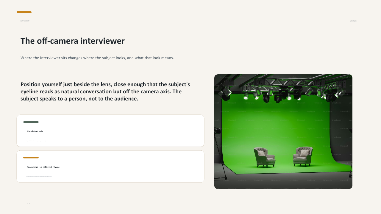 Slide 8 of 25: Week 5 Interview and Observation
