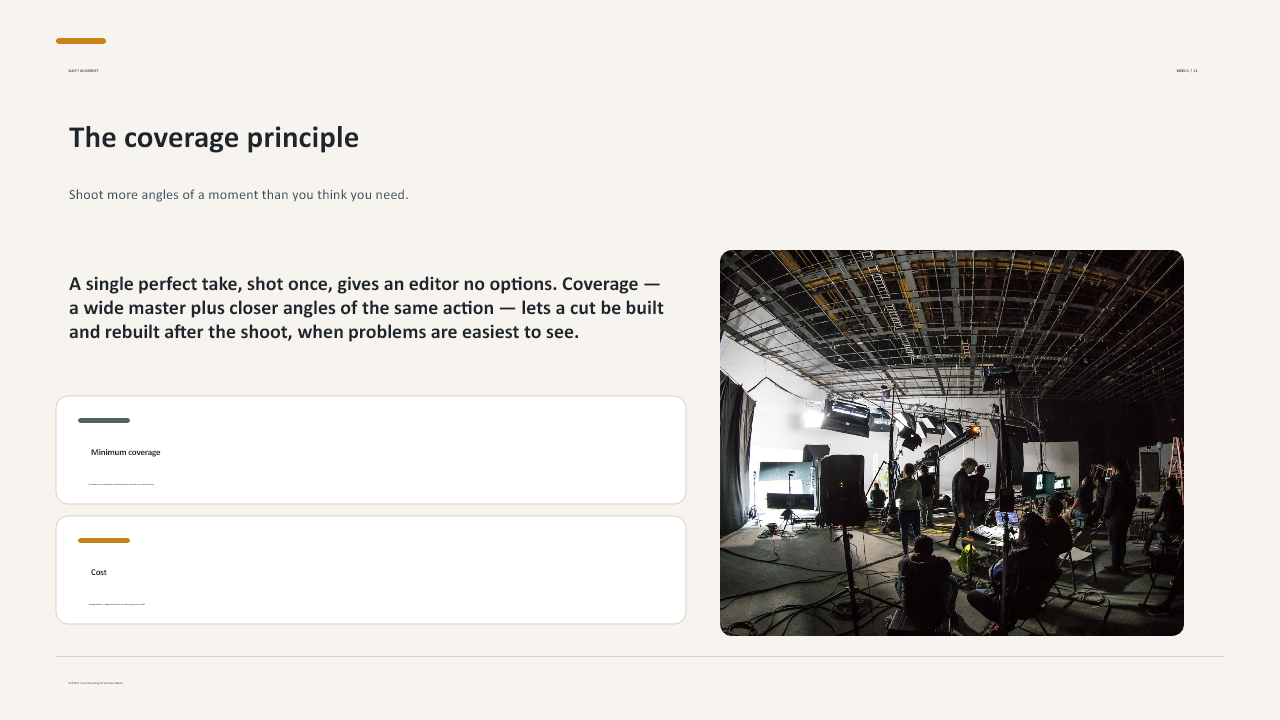Slide 12 of 26: Week 6 Storyboards and Production Plans