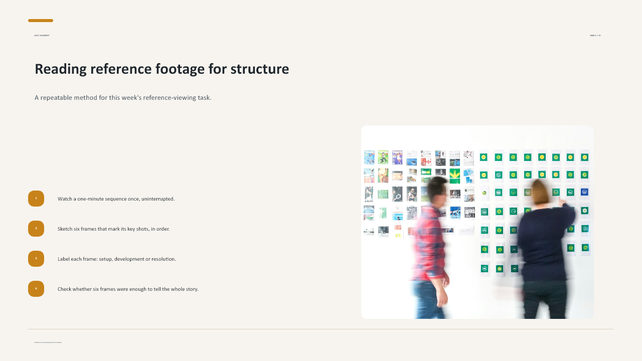 Slide 23 of 26: Week 6 Storyboards and Production Plans
