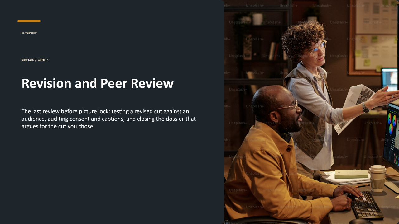 Slide 1 of 23: Week 11 Revision and Peer Review