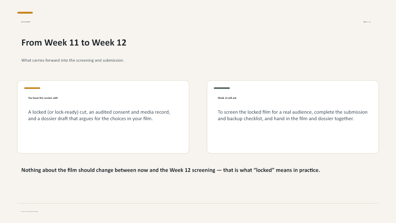 Slide 19 of 23: Week 11 Revision and Peer Review